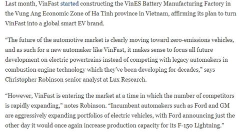 Báo quốc tế nói về VinFast tại CES 2022: Đây là bước đi táo bạo và nhiều thách thức - Ảnh 5. Báo quốc tế nói về VinFast tại CES 2022: Đây là bước đi táo bạo và nhiều thách thức - Ảnh 5.