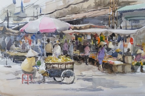 Tình yêu Việt Nam chảy trong lòng một họa sĩ Pháp - Ảnh 6. Tình yêu Việt Nam chảy trong lòng một họa sĩ Pháp - Ảnh 6.