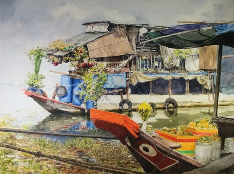 Tình yêu Việt Nam chảy trong lòng một họa sĩ Pháp - Ảnh 4. Tình yêu Việt Nam chảy trong lòng một họa sĩ Pháp - Ảnh 4.