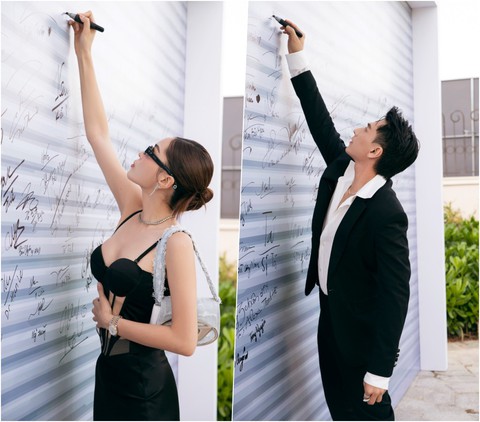 Ý nghĩa đặc biệt tấm tôn khách ký tên chúc mừng đám cưới Diệu Nhi - Anh Tú - Ảnh 2. Ý nghĩa đặc biệt tấm tôn khách ký tên chúc mừng đám cưới Diệu Nhi - Anh Tú - Ảnh 2.