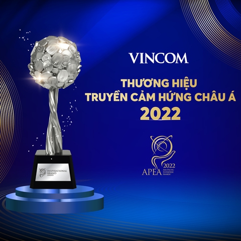 Vincom Retail nhận giải thưởng thương hiệu truyền cảm hứng châu Á - Thái Bình Dương 2022 - Ảnh 1. Vincom Retail nhận giải thưởng thương hiệu truyền cảm hứng châu Á - Thái Bình Dương 2022 - Ảnh 1.