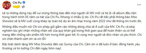 Phản ứng của cư dân mạng khi Chi Pu tuyên bố hủy ra mắt album đầu tay - Ảnh 2. Phản ứng của cư dân mạng khi Chi Pu tuyên bố hủy ra mắt album đầu tay - Ảnh 2.
