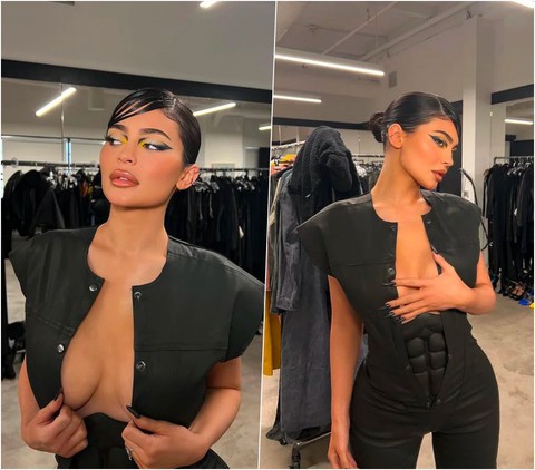 Kylie Jenner sơn người xanh lét, ôm bộ xương mô hình tạo dáng trong bồn tắm - Ảnh 3. Kylie Jenner sơn người xanh lét, ôm bộ xương mô hình tạo dáng trong bồn tắm - Ảnh 3.