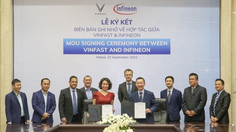 VinFast và Infineon mở rộng hợp tác trong lĩnh vực di chuyển điện hóa - Ảnh 1. VinFast và Infineon mở rộng hợp tác trong lĩnh vực di chuyển điện hóa - Ảnh 1.