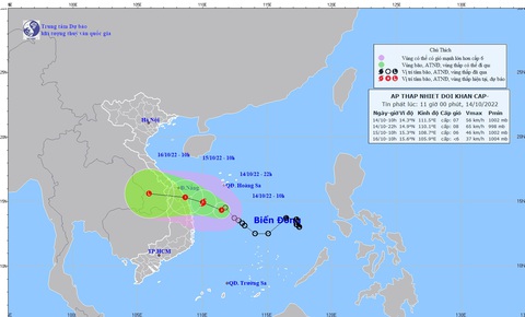 Từ chiều nay 14-10, Thừa Thiên Huế đến Bình Định khả năng có gió giật cấp 8-9 - Ảnh 1. Từ chiều nay 14-10, Thừa Thiên Huế đến Bình Định khả năng có gió giật cấp 8-9 - Ảnh 1.