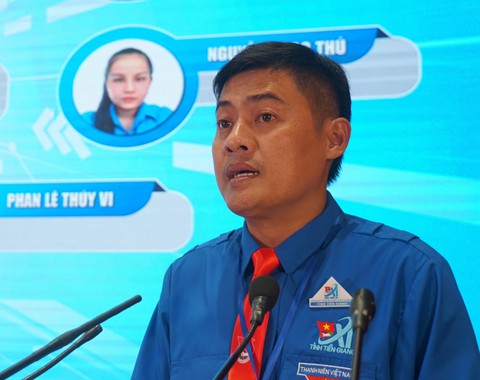 Anh Nguyễn Quang Minh tái đắc cử bí thư Tỉnh Đoàn Tiền Giang nhiệm kỳ 2022-2027 - Ảnh 1. Anh Nguyễn Quang Minh tái đắc cử bí thư Tỉnh Đoàn Tiền Giang nhiệm kỳ 2022-2027 - Ảnh 1.