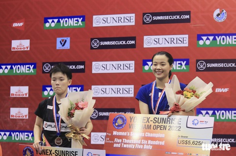 Đánh bại cựu vô địch SEA Games, Thùy Linh vô địch Vietnam Open 2022 - Ảnh 1. Đánh bại cựu vô địch SEA Games, Thùy Linh vô địch Vietnam Open 2022 - Ảnh 1.