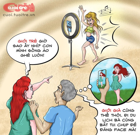 Giới già phê bình giới trẻ sống ảo - Ảnh 1. Giới già phê bình giới trẻ sống ảo - Ảnh 1.