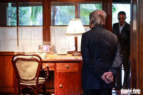 Tổng thư ký Liên Hiệp Quốc Antonio Guterres thăm nhà sàn Bác Hồ - Ảnh 7. Tổng thư ký Liên Hiệp Quốc Antonio Guterres thăm nhà sàn Bác Hồ - Ảnh 7.