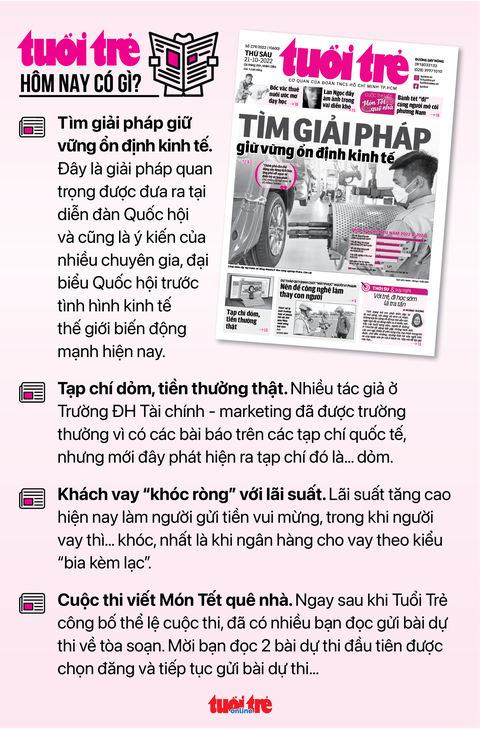 Tin sáng 21-10: Tổng thư ký Liên Hiệp Quốc thăm Việt Nam; Tăng trưởng kinh tế đang tốt - Ảnh 4. Tin sáng 21-10: Tổng thư ký Liên Hiệp Quốc thăm Việt Nam; Tăng trưởng kinh tế đang tốt - Ảnh 4.