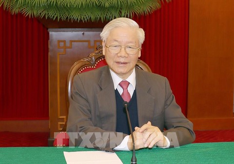 Tổng bí thư Nguyễn Phú Trọng chúc mừng Tổng bí thư Tập Cận Bình tái đắc cử - Ảnh 1. Tổng bí thư Nguyễn Phú Trọng chúc mừng Tổng bí thư Tập Cận Bình tái đắc cử - Ảnh 1.