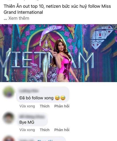 Fanpage Miss Grand International tụt follow như tụt huyết áp khi Thiên Ân bị loại khỏi top 10 - Ảnh 4. Fanpage Miss Grand International tụt follow như tụt huyết áp khi Thiên Ân bị loại khỏi top 10 - Ảnh 4.