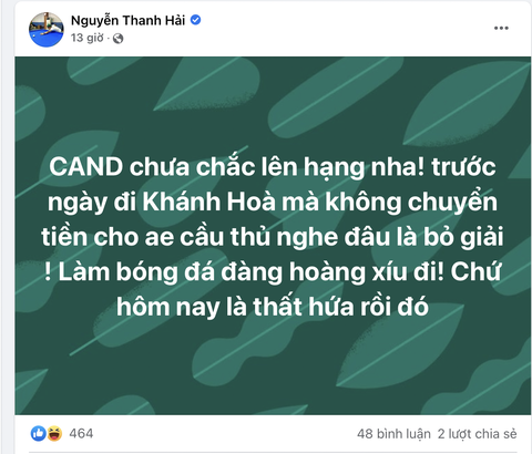 Cầu thủ Cần Thơ dọa bỏ giải, các đội đua thăng hạng V-League 2023 lo sốt vó - Ảnh 2. Cầu thủ Cần Thơ dọa bỏ giải, các đội đua thăng hạng V-League 2023 lo sốt vó - Ảnh 2.