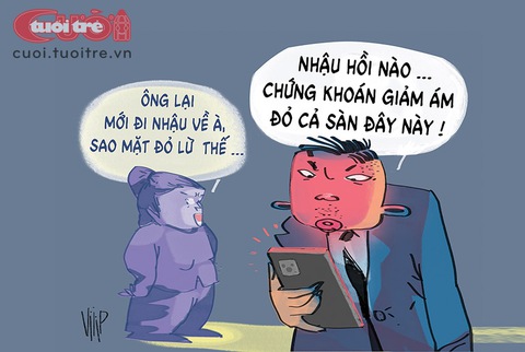 Dân chơi cổ phiếu đỏ mặt dù không bia rượu - Ảnh 1. Dân chơi cổ phiếu đỏ mặt dù không bia rượu - Ảnh 1.
