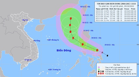 Thời tiết 29-10: Bão sắp vào Biển Đông nhưng không ảnh hưởng đất liền - Ảnh 1. Thời tiết 29-10: Bão sắp vào Biển Đông nhưng không ảnh hưởng đất liền - Ảnh 1.