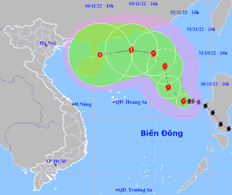 Tâm bão số 7 trên vùng biển phía đông khu vực Bắc Biển Đông - Ảnh 1. Tâm bão số 7 trên vùng biển phía đông khu vực Bắc Biển Đông - Ảnh 1.