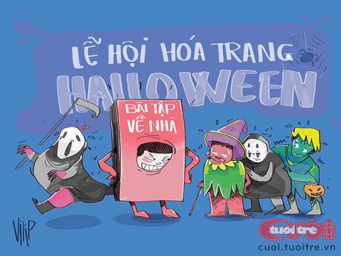 Hóa trang Halloween: Ăn đáng sợ, học cũng đáng sợ - Ảnh 1. Hóa trang Halloween: Ăn đáng sợ, học cũng đáng sợ - Ảnh 1.