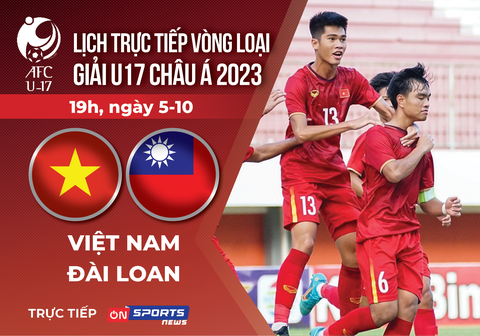 Lịch trực tiếp U17 Việt Nam - Đài Loan ở vòng loại Giải U17 châu Á 2023 - Ảnh 1. Lịch trực tiếp U17 Việt Nam - Đài Loan ở vòng loại Giải U17 châu Á 2023 - Ảnh 1.