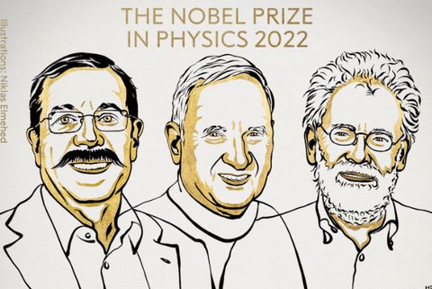 Giải Nobel Vật lý 2022 vinh danh 3 nhà khoa học Aspect, Clauser và Zeilinger - Ảnh 1. Giải Nobel Vật lý 2022 vinh danh 3 nhà khoa học Aspect, Clauser và Zeilinger - Ảnh 1.