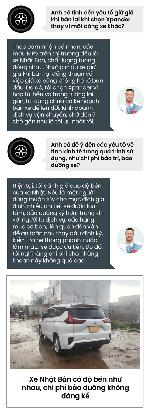 Mua xe chạy dịch vụ, 9X Bình Định chọn Mitsubishi Xpander vì tiết kiệm nhiên liệu - Ảnh 3. Mua xe chạy dịch vụ, 9X Bình Định chọn Mitsubishi Xpander vì tiết kiệm nhiên liệu - Ảnh 3.