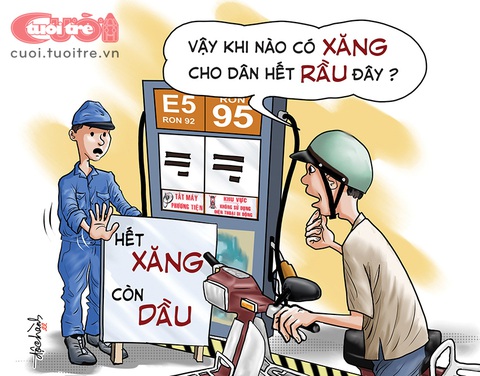 Hết xăng còn... rầu - Ảnh 1. Hết xăng còn... rầu - Ảnh 1.