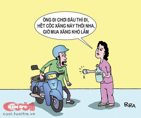 Hết xăng còn... rầu - Ảnh 2. Hết xăng còn... rầu - Ảnh 2.