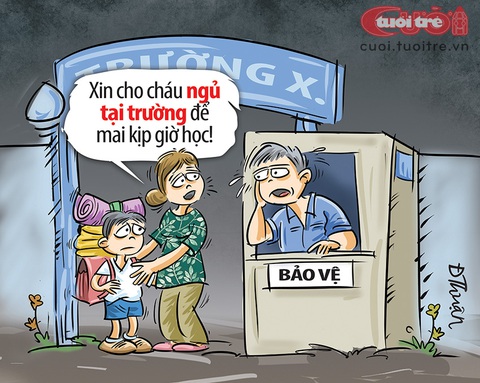 Bác bảo vệ giúp cháu với - Ảnh 1. Bác bảo vệ giúp cháu với - Ảnh 1.
