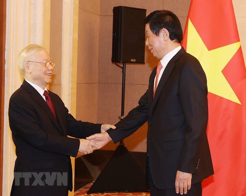Tổng bí thư Nguyễn Phú Trọng hội kiến Chủ tịch Chính hiệp Trung Quốc Uông Dương - Ảnh 2. Tổng bí thư Nguyễn Phú Trọng hội kiến Chủ tịch Chính hiệp Trung Quốc Uông Dương - Ảnh 2.