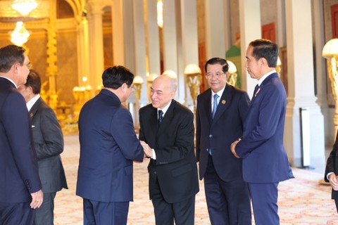 Thủ tướng Phạm Minh Chính và lãnh đạo ASEAN tiếp kiến Quốc vương Campuchia - Ảnh 3. Thủ tướng Phạm Minh Chính và lãnh đạo ASEAN tiếp kiến Quốc vương Campuchia - Ảnh 3.