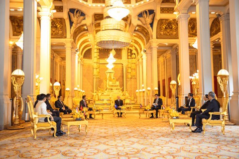Thủ tướng Phạm Minh Chính và lãnh đạo ASEAN tiếp kiến Quốc vương Campuchia - Ảnh 1. Thủ tướng Phạm Minh Chính và lãnh đạo ASEAN tiếp kiến Quốc vương Campuchia - Ảnh 1.