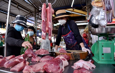 Thịt heo không an toàn vẫn lọt vào chợ - Ảnh 1. Thịt heo không an toàn vẫn lọt vào chợ - Ảnh 1.