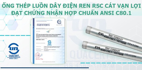 Ống luồn dây điện RSC do Cát Vạn lợi sản xuất đạt chuẩn ANSI C 80.1 - Ảnh 1. Ống luồn dây điện RSC do Cát Vạn lợi sản xuất đạt chuẩn ANSI C 80.1 - Ảnh 1.