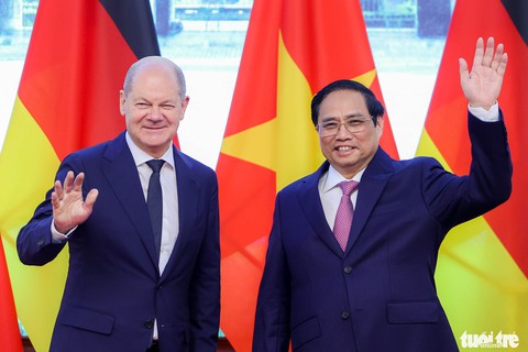 Thủ tướng Phạm Minh Chính đón và hội đàm với Thủ tướng Đức Olaf Scholz - Ảnh 1. Thủ tướng Phạm Minh Chính đón và hội đàm với Thủ tướng Đức Olaf Scholz - Ảnh 1.