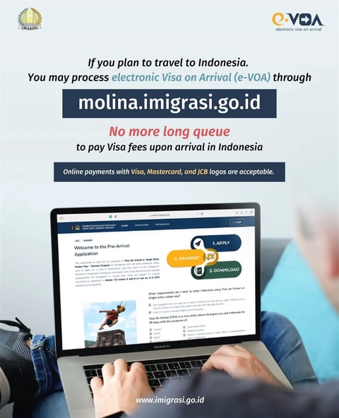 Indonesia ra mắt dịch vụ thị thực nhập cảnh điện tử cấp tại sân bay - Ảnh 1. Indonesia ra mắt dịch vụ thị thực nhập cảnh điện tử cấp tại sân bay - Ảnh 1.