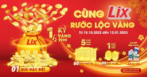 Cùng LIX rước lộc vàng nhận hàng ngàn giải thưởng - Ảnh 1. Cùng LIX rước lộc vàng nhận hàng ngàn giải thưởng - Ảnh 1.
