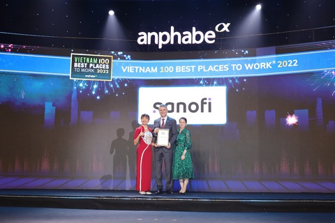Sanofi thăng hạng trong top 100 nơi làm việc tốt nhất Việt Nam 2022 - Ảnh 1. Sanofi thăng hạng trong top 100 nơi làm việc tốt nhất Việt Nam 2022 - Ảnh 1.