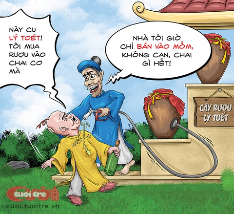 Lý Toét bán rượu nhỏ giọt cho Xã Xệ - Ảnh 1. Lý Toét bán rượu nhỏ giọt cho Xã Xệ - Ảnh 1.