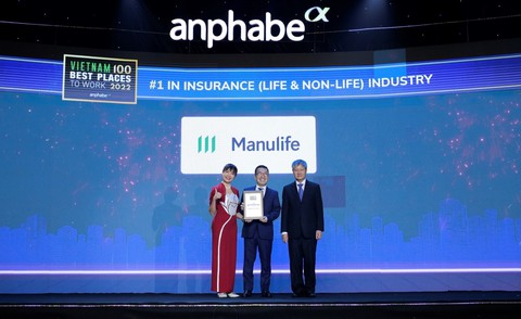 Manulife Việt Nam đạt giải thưởng Top 100 Nơi làm việc tốt nhất - Ảnh 1. Manulife Việt Nam đạt giải thưởng Top 100 Nơi làm việc tốt nhất - Ảnh 1.
