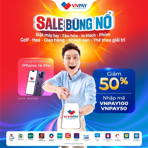 Ví VNPAY và nhiều ứng dụng ngân hàng tung mã giảm giá dịp cuối năm - Ảnh 2. Ví VNPAY và nhiều ứng dụng ngân hàng tung mã giảm giá dịp cuối năm - Ảnh 2.