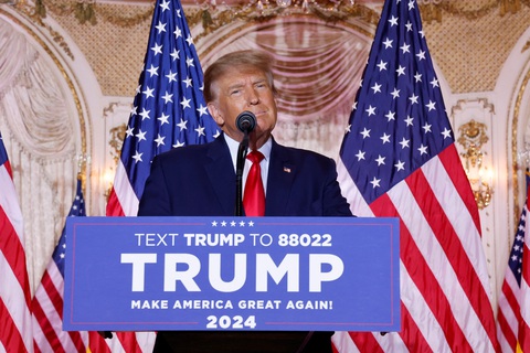 Ông Trump tuyên bố tái tranh cử tổng thống Mỹ năm 2024 - Ảnh 1. Ông Trump tuyên bố tái tranh cử tổng thống Mỹ năm 2024 - Ảnh 1.