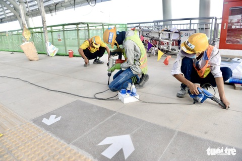 Cận cảnh nhà ga Khu công nghệ cao của tuyến metro số 1 sắp hoàn thành - Ảnh 6. Cận cảnh nhà ga Khu công nghệ cao của tuyến metro số 1 sắp hoàn thành - Ảnh 6.