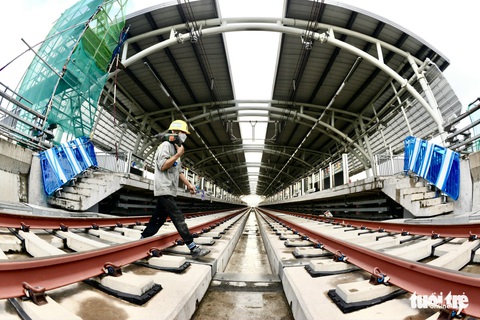 Cận cảnh nhà ga Khu công nghệ cao của tuyến metro số 1 sắp hoàn thành - Ảnh 7. Cận cảnh nhà ga Khu công nghệ cao của tuyến metro số 1 sắp hoàn thành - Ảnh 7.