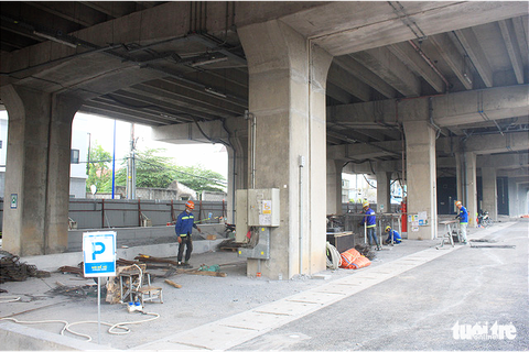 Cận cảnh nhà ga Khu công nghệ cao của tuyến metro số 1 sắp hoàn thành - Ảnh 5. Cận cảnh nhà ga Khu công nghệ cao của tuyến metro số 1 sắp hoàn thành - Ảnh 5.