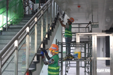 Cận cảnh nhà ga Khu công nghệ cao của tuyến metro số 1 sắp hoàn thành - Ảnh 8. Cận cảnh nhà ga Khu công nghệ cao của tuyến metro số 1 sắp hoàn thành - Ảnh 8.