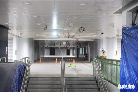Cận cảnh nhà ga Khu công nghệ cao của tuyến metro số 1 sắp hoàn thành - Ảnh 2. Cận cảnh nhà ga Khu công nghệ cao của tuyến metro số 1 sắp hoàn thành - Ảnh 2.