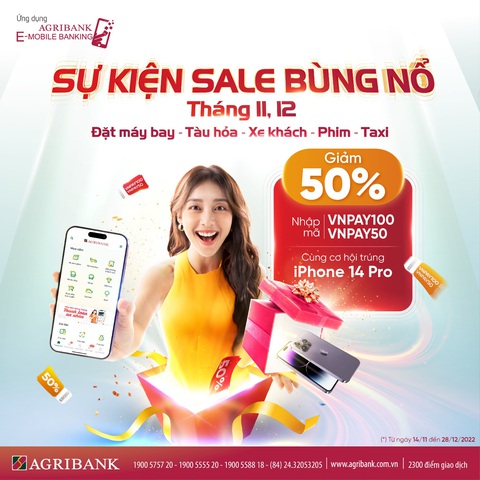 Khám phá combo ưu đãi tới 50% khi đặt vé trên Agribank E-Mobile Banking - Ảnh 2. Khám phá combo ưu đãi tới 50% khi đặt vé trên Agribank E-Mobile Banking - Ảnh 2.