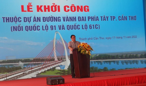 Thủ tướng dự khởi công đường vành đai phía tây Cần Thơ - Ảnh 1. Thủ tướng dự khởi công đường vành đai phía tây Cần Thơ - Ảnh 1.
