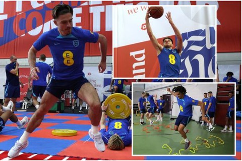 Thời tiết quá nóng, tuyển Anh phải tập luyện trong nhà với... bóng rổ và tạ - Ảnh 1. Thời tiết quá nóng, tuyển Anh phải tập luyện trong nhà với... bóng rổ và tạ - Ảnh 1.