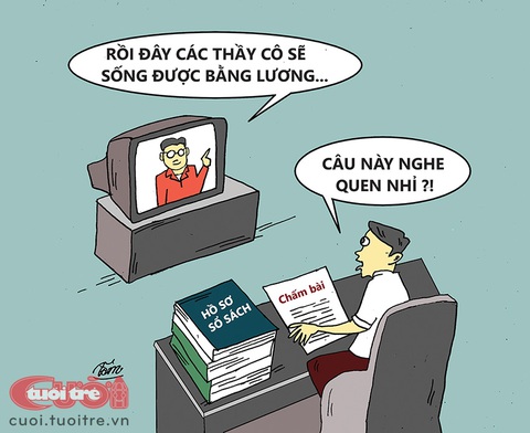 20-11, chúc thầy cô sống được... bằng lương - Ảnh 1. 20-11, chúc thầy cô sống được... bằng lương - Ảnh 1.