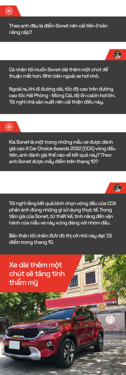 Chủ xe Kia Sonet: Chọn Sonet vì thiết kế và hợp túi tiền - Ảnh 3. Chủ xe Kia Sonet: Chọn Sonet vì thiết kế và hợp túi tiền - Ảnh 3.